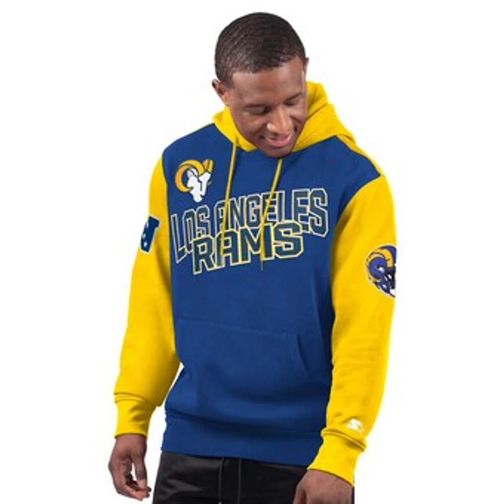 Men's Starter Royal Los Angeles Rams Extreme Pullover Hoodie