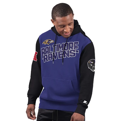 Men's Starter Purple Baltimore Ravens Extreme Pullover Hoodie