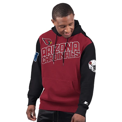 Men's Starter Cardinal Arizona Cardinals Extreme Pullover Hoodie