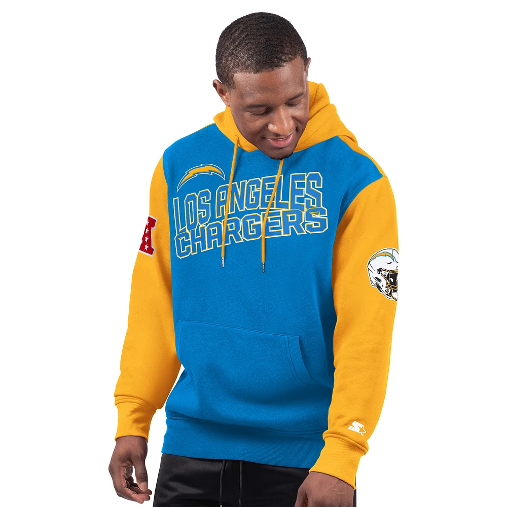 Men's Starter Powder Blue Los Angeles Chargers Extreme Pullover Hoodie