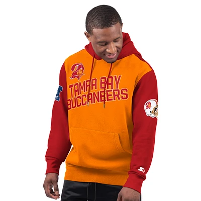 Men's Starter Orange Tampa Bay Buccaneers Extreme Vintage Logo Pullover Hoodie