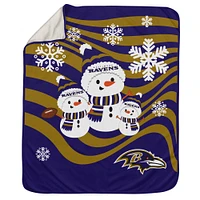 Baltimore Ravens 50'' x 60'' Snowman Sherpa Blanket