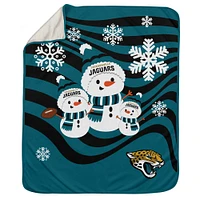 Jacksonville Jaguars 50'' x 60'' Snowman Sherpa Blanket