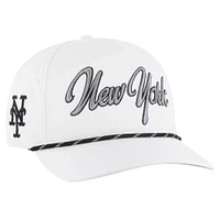 Men's '47 White New York Mets Overhand Speckle Hitch Rope Adjustable Hat