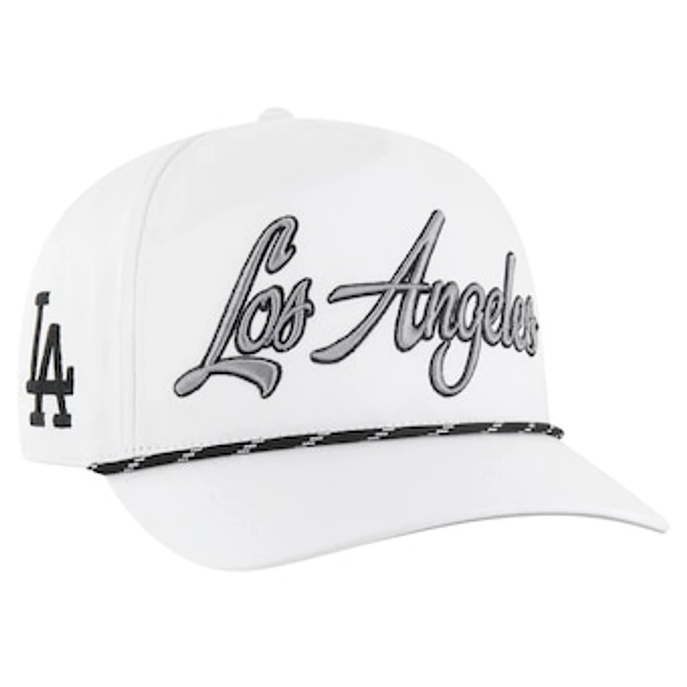 Men's '47 White Los Angeles Dodgers Overhand Speckle Hitch Rope Adjustable Hat