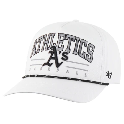 Men's '47 White Oakland Athletics Roscoe Speckle Hitch Adjustable Hat