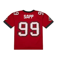 Men's Mitchell & Ness Warren Sapp Red Tampa Bay Buccaneers 2002 Legacy Replica Jersey