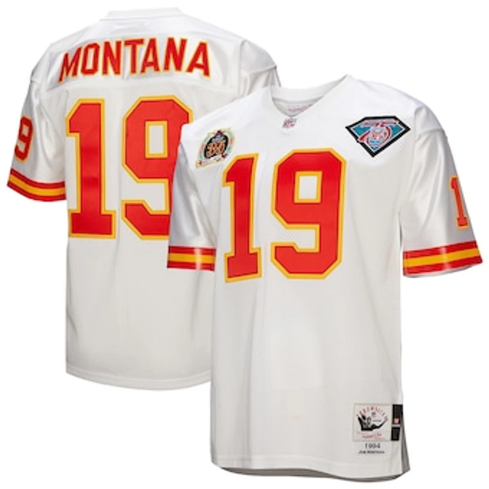 Men's Mitchell & Ness Joe Montana White Kansas City Chiefs 1994 Authentic Throwback Retired Player Jersey