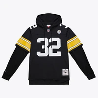 Men's Mitchell & Ness Franco Harris Black Pittsburgh Steelers Player Name Number Hoodie Legacy Jersey