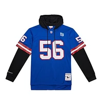 Men's Mitchell & Ness Lawrence Taylor Royal New York Giants Player Name Number Hoodie Legacy Jersey