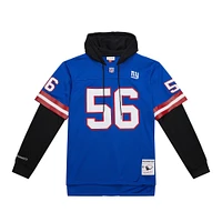 Men's Mitchell & Ness Lawrence Taylor Royal New York Giants Player Name Number Hoodie Legacy Jersey