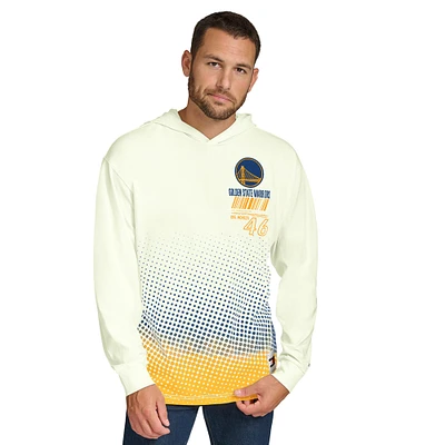 Men's Tommy Jeans Cream Golden State Warriors Ben Vintage Applique Long Sleeve Hoodie T-Shirt