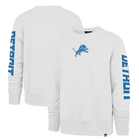 Men's '47  White Detroit Lions Headline Pullover Sweatshirt