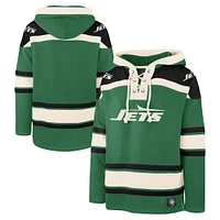 Men's '47 Green New York Jets Superior Lacer Pullover Hoodie