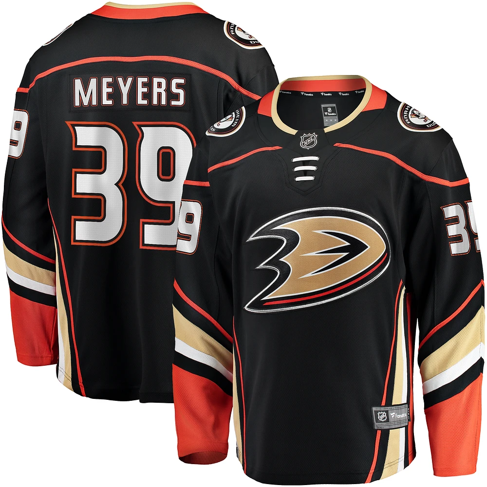 Men's Fanatics Ben Meyers Black Anaheim Ducks Home Premier Breakaway Player Jersey