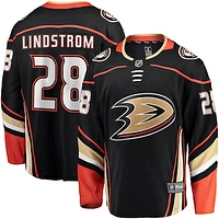 Men's Fanatics Gustav Lindstrom Black Anaheim Ducks Home Premier Breakaway Player Jersey