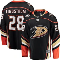 Men's Fanatics Gustav Lindstrom Black Anaheim Ducks Home Premier Breakaway Player Jersey