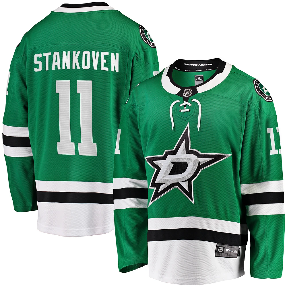 Men's Fanatics Logan Stankoven Kelly Green Dallas Stars  Premier Breakaway Player Jersey