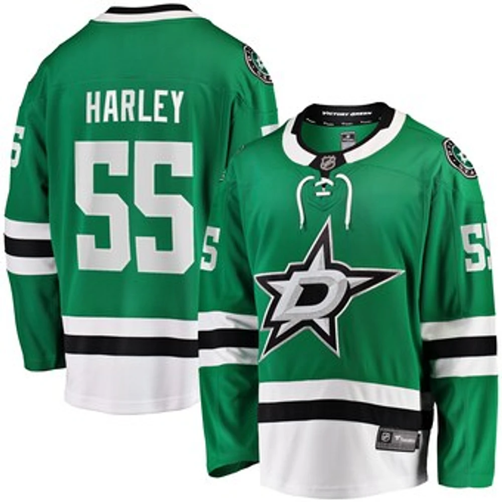 Men's Fanatics Thomas Harley Kelly Green Dallas Stars Home Premier Breakaway Player Jersey