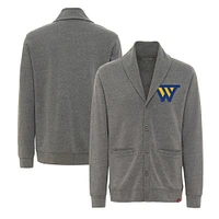 Unisex Sportiqe Heather Gray Golden State Warriors Henshaw Long Sleeve Full-Button Cardigan Sweater