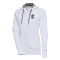 Women's Antigua White Mexico National Team Takeover Full-Zip Hoodie