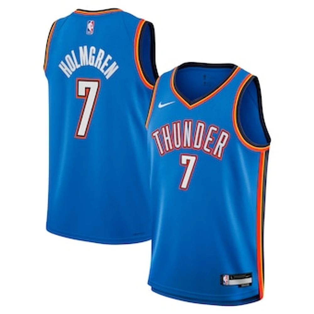 Youth Nike Chet Holmgren Blue Oklahoma City Thunder Swingman Jersey - Icon Edition