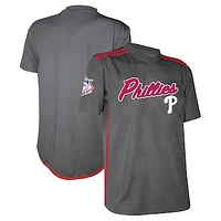 Youth Stitches Charcoal Philadelphia Phillies Team V-Neck Jersey