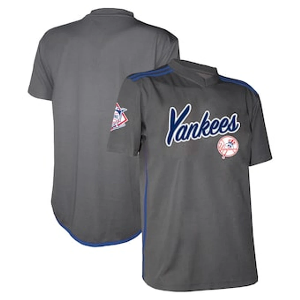 Youth Stitches Charcoal New York Yankees Team V-Neck Jersey