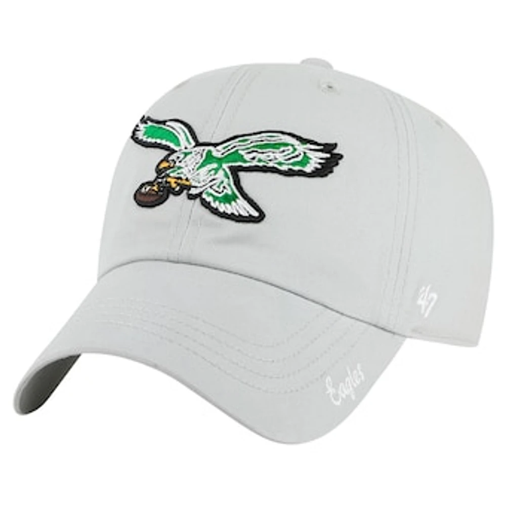 Women's '47 Gray Philadelphia Eagles Miata Clean Up Legacy Adjustable Hat