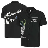 Unisex round21  Black Minnesota Lynx Lucky Strike Full-Button Bowling Shirt