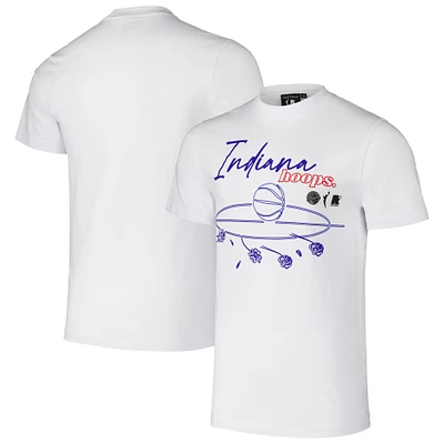 Unisex round21 White Indiana Fever Hoops T-Shirt