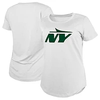 Women's New Era  White York Jets NY Logo T-Shirt