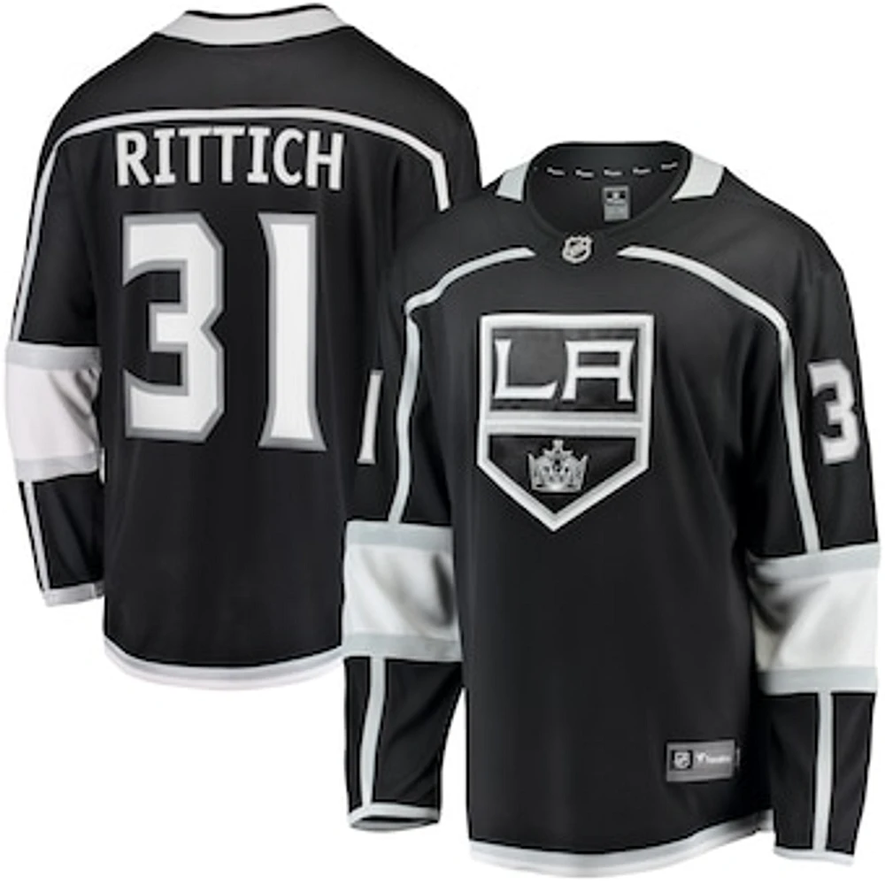 Men's Fanatics David Rittich Black Los Angeles Kings Home Premier Breakaway Player Jersey