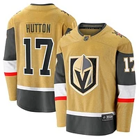 Men's Fanatics Ben Hutton Gold Vegas Golden Knights Home Premier Breakaway Player Jersey