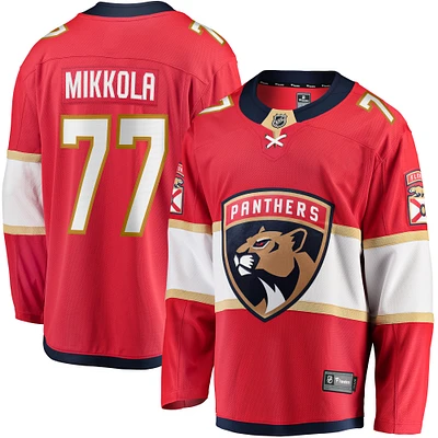 Men's Fanatics Niko Mikkola Red Florida Panthers  Premier Breakaway Player Jersey