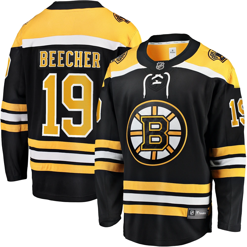 Men's Fanatics John Beecher Black Boston Bruins Home Premier Breakaway Player Jersey