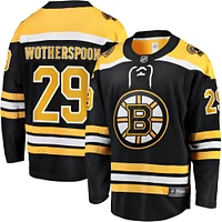 Men's Fanatics Parker Wotherspoon Black Boston Bruins Home Premier Breakaway Player Jersey