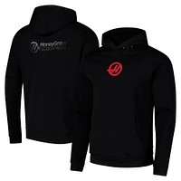 Men's  Black Haas F1 Team Blackout Pullover Hoodie