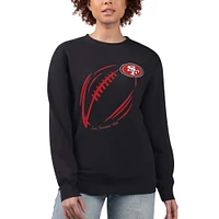 Women's G-III 4Her by Carl Banks Black San Francisco 49ers Football Logo Graphic Fleece Pullover Sweatshirt