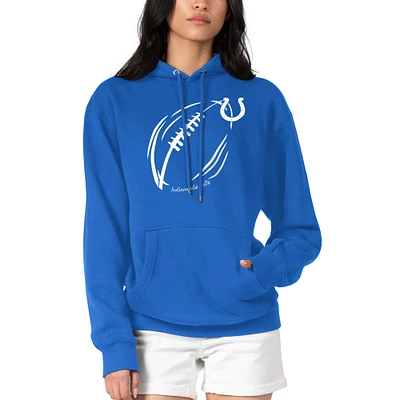 Women's G-III 4Her by Carl Banks Royal Indianapolis Colts Football Logo Fleece Pullover Hoodie