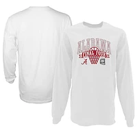 Women's Blue 84 White Alabama Crimson Tide 2024 NCAA Men's Basketball Tournament March Madness Final Four Oversized Long Sleeve T-Shirt