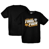 Youth Blue 84 Black Iowa Hawkeyes 2024 NCAA Women's Basketball Tournament March Madness Final Four T-Shirt