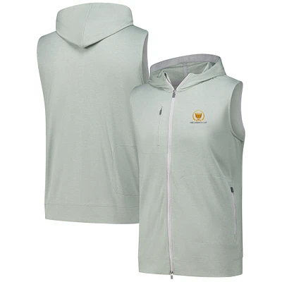 Men's Peter Millar Olive Presidents Cup Cloudglow Performance Full-Zip Hoodie Vest