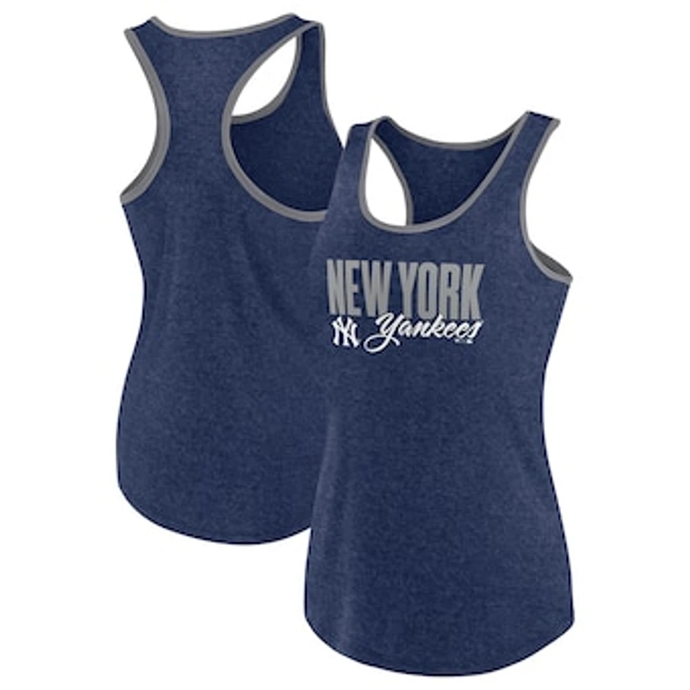 Women's Profile Navy New York Yankees Plus Racerback Tank Top