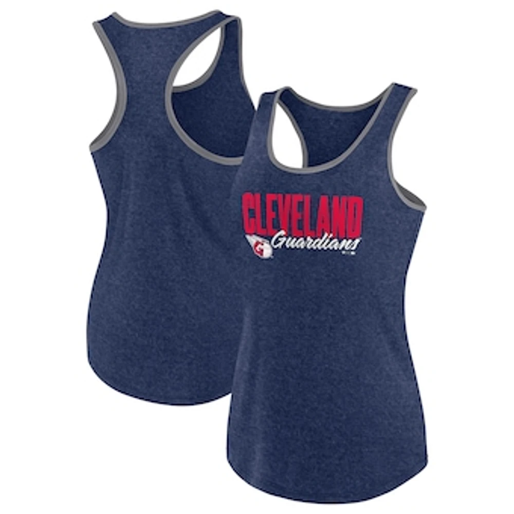 Women's Profile Navy Cleveland Guardians Plus Racerback Tank Top