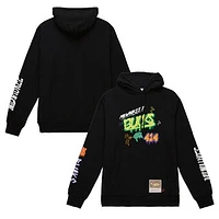 Men's Mitchell & Ness  Black Milwaukee Bucks Hardwood Classics Slap Sticker Pullover Hoodie
