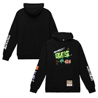 Men's Mitchell & Ness  Black Milwaukee Bucks Hardwood Classics Slap Sticker Pullover Hoodie