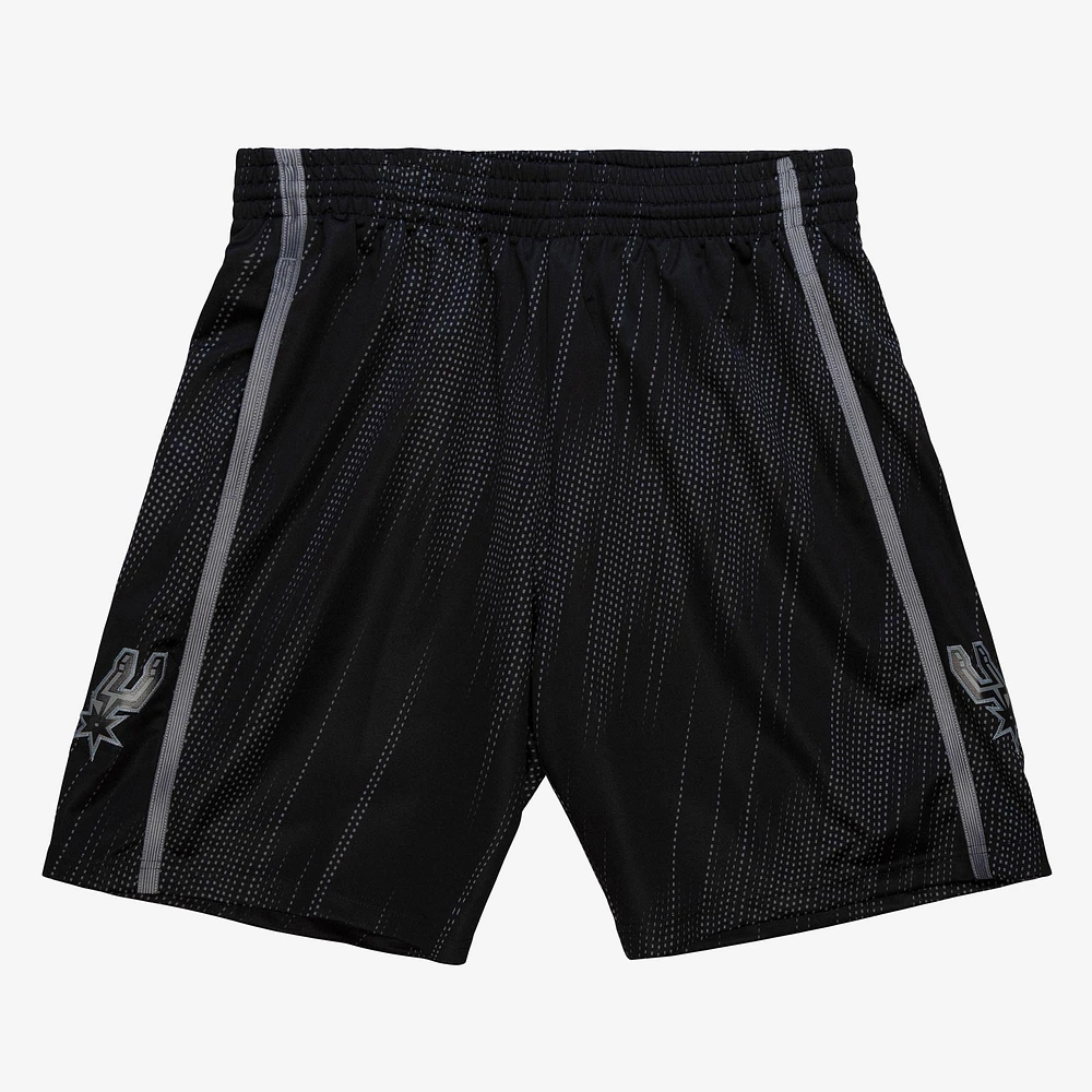 Men's Mitchell & Ness Black San Antonio Spurs 2008/09 Hardwood Classics Monochrome Swingman Shorts