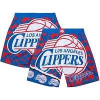 Men's Mitchell & Ness  Royal LA Clippers Jumbotron 2.0 Sublimated Shorts