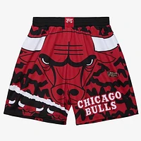 Men's Mitchell & Ness  Black Chicago Bulls Jumbotron 2.0 Sublimated Shorts